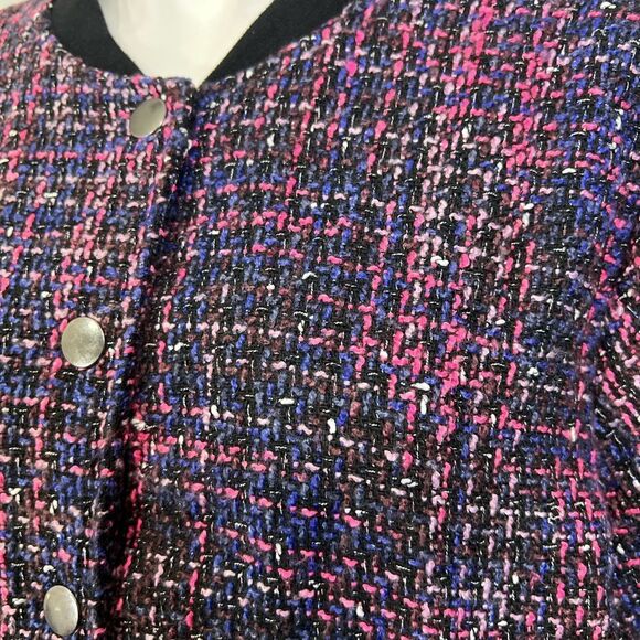 Torrid‎ tweed cropped up jacket plus size 2x pink multicolor long sleeve - Picture 4 of 6